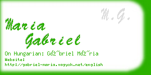 maria gabriel business card